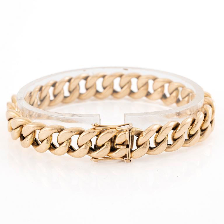 Armband, pansarlänk, 14K guld, Helsingfors 1964.