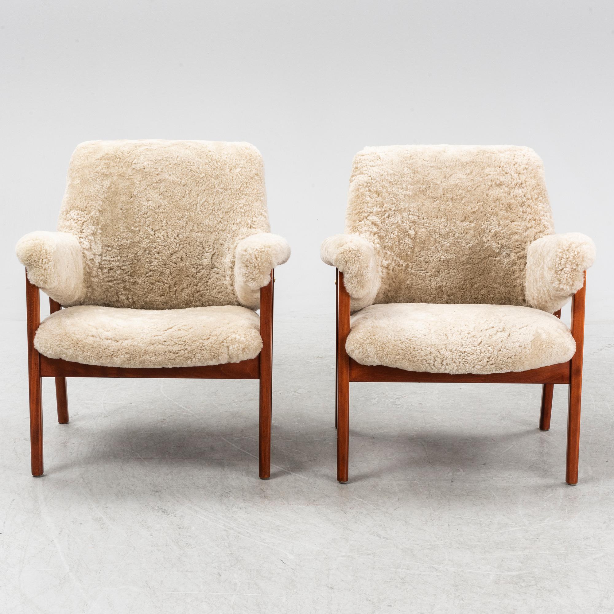 A pair of 1950s/60s easy chairs from Gärsnäs.