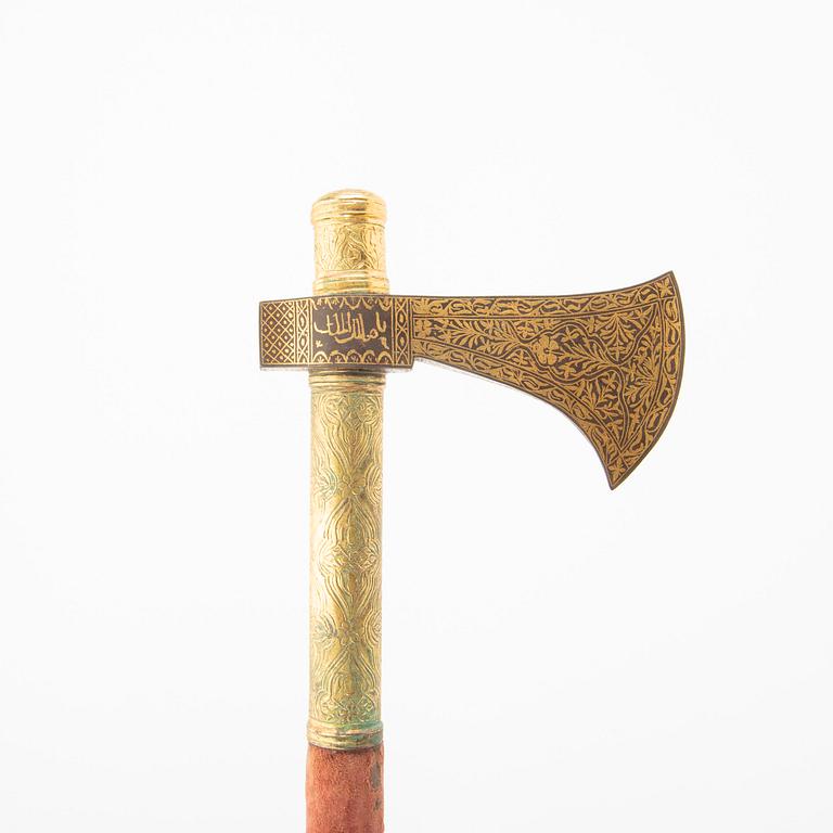 A Tabor, an ottoman axe, indo persian region, 19th or early 20th Century.