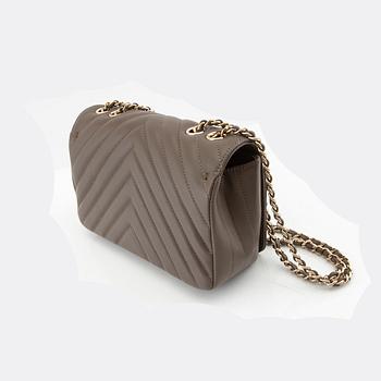 Chanel, "Statement Flap Bag Chevron Lambskin Taupe Medium".