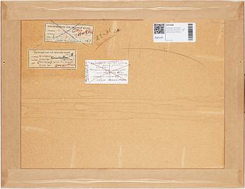 UTAGAWA HIROSHIGE (1797-1858), efter, färgträsnitt. Japan, "Night Rain at Karasaki", sent 1800-tal/tidigt 1900-tal.