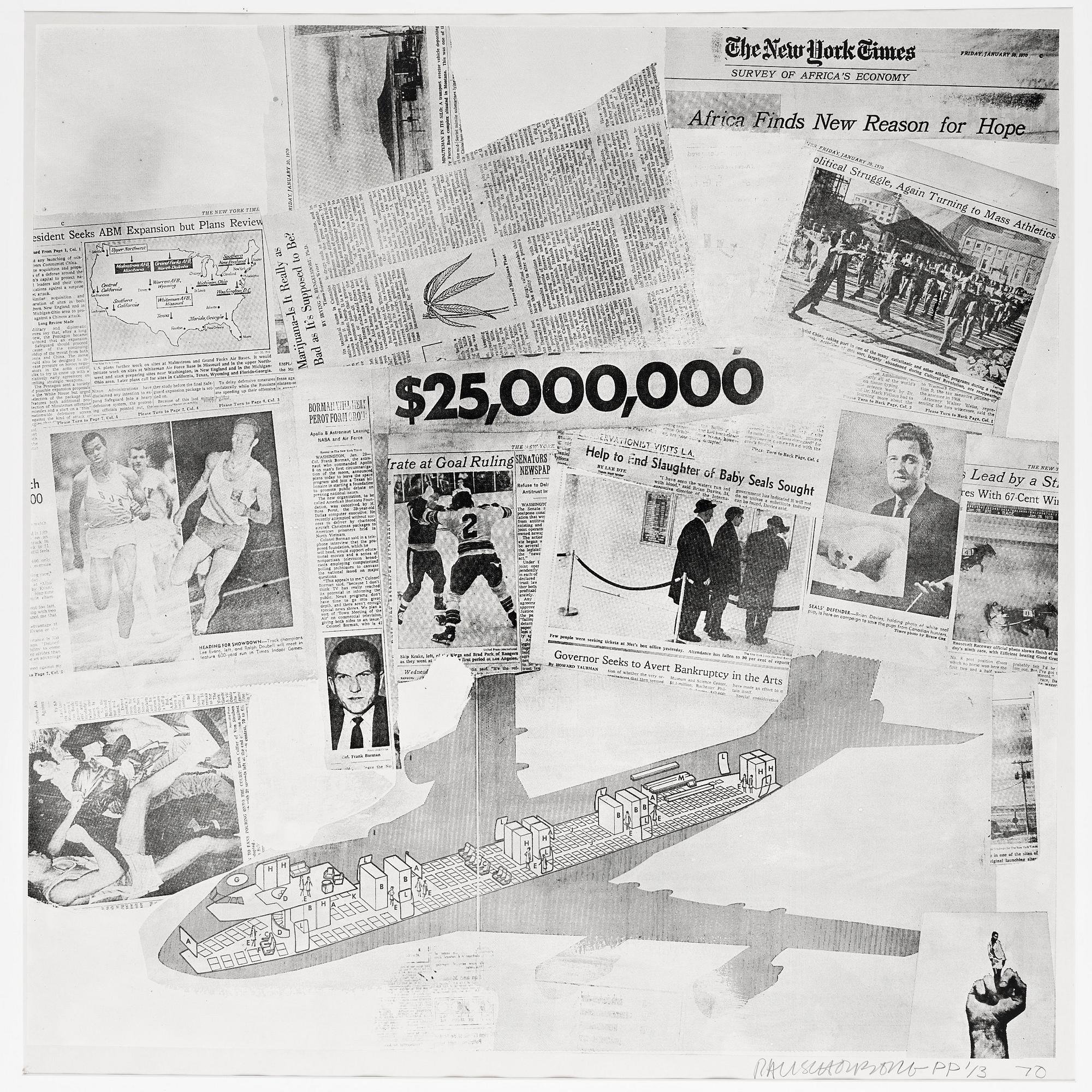Robert Rauschenberg, "Features from Currents".