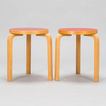 Alvar Aalto, a 1960's '82' table and six '66' stools for O.Y. Huonekalu-ja Rakennustyötehdas A.B.