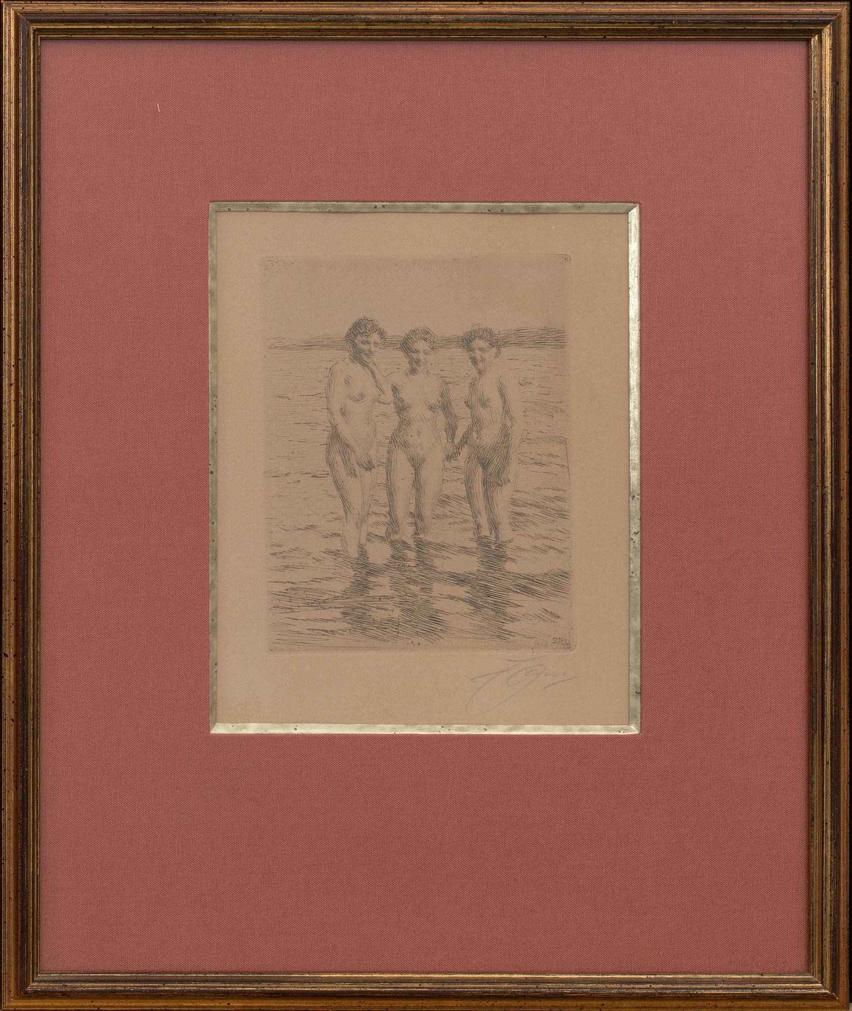 ANDERS ZORN, etching, signed, dated in print 1910,