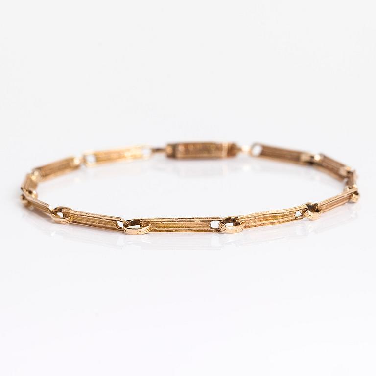 Björn Weckström, a 14K gold bracelet, 'Seita' for Lapponia 1977.