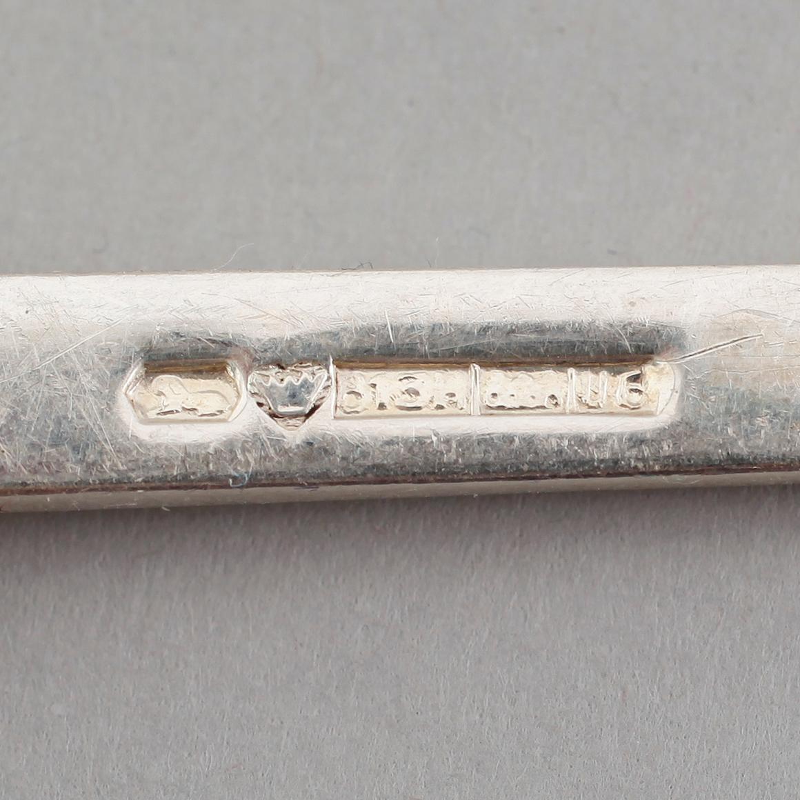 BESTICK, 6 delar, silver, Finland 1900-talets mitt. Vikt ca 375 gram.