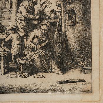 Isaac van Ostade, "Die Familie" (The Family).