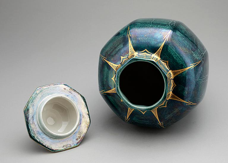 LOCKURNA, flintgods, Josef Ekberg, Gustafsberg, sign, 1929.
