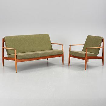 SOFFA och FÅTÖLJ, Grete Jalk, France & Daverkosen, Danmark 1960-tal.