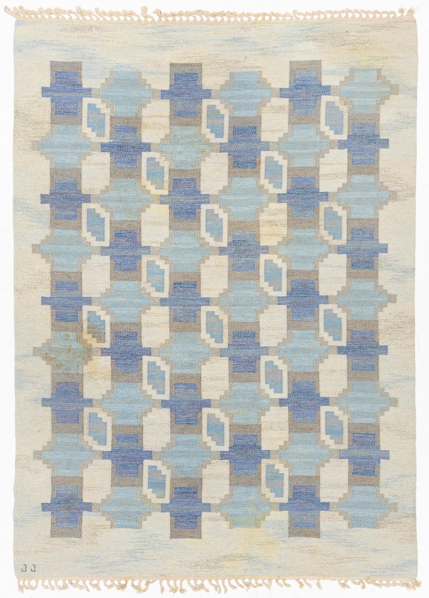Judith Johansson, matta, "Campanula", matta rölakan, ca 265 x 190 cm, signerad JJ.