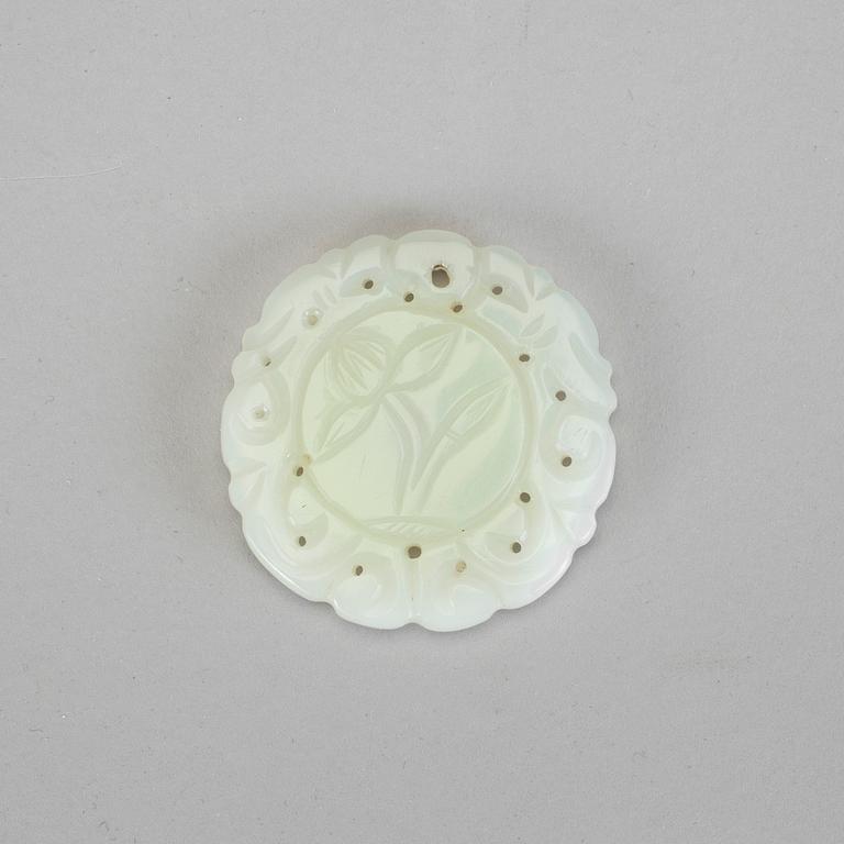 AMULETT, jadiet, troligen 1900-tal.