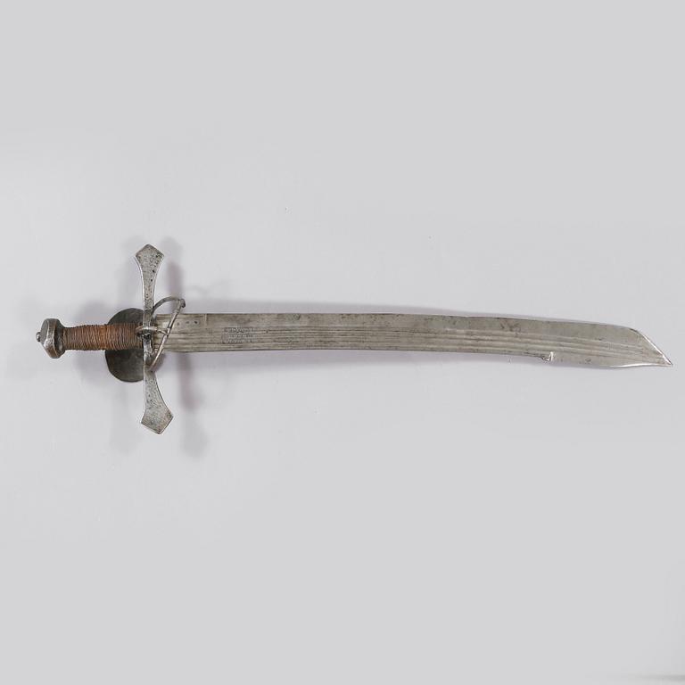 A cutlass, possible 17th century.