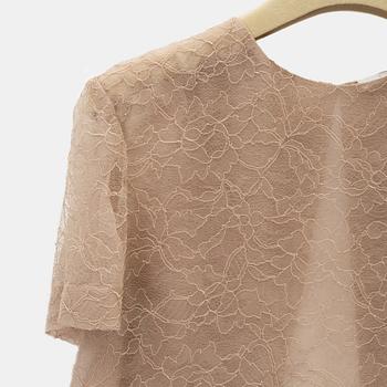 Chloé, a lace silk blouse, size 34.