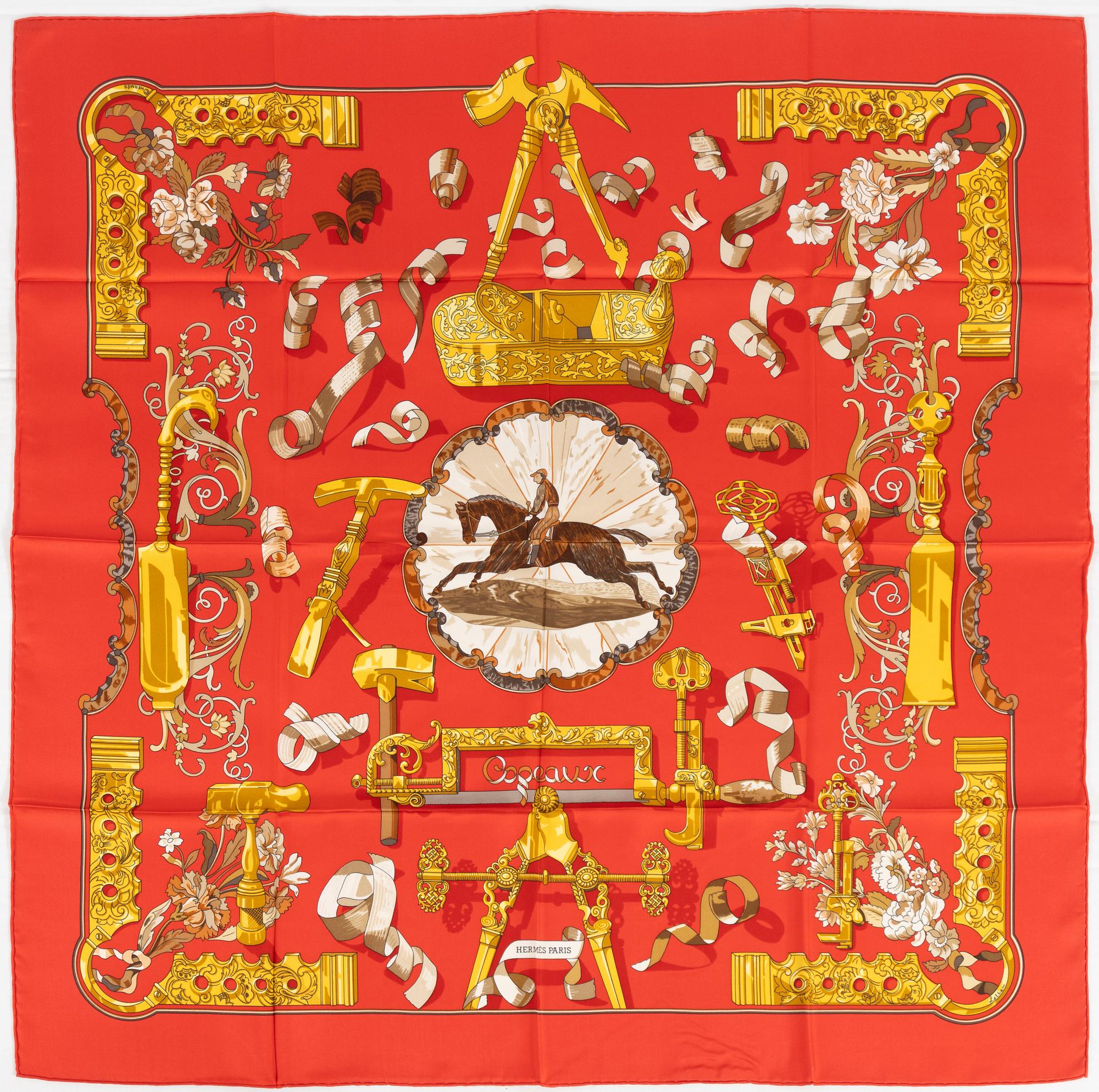 Hermès, scarf, "Copeaux".