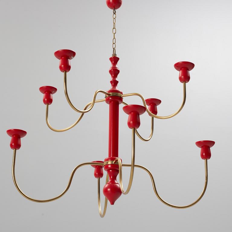 Josef Frank, a model 2586 chandelier, Firma Svenskt Tenn, Sweden.