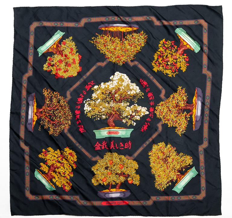 Hermès, scarf, "Les Beaux Jours de Bonsai".