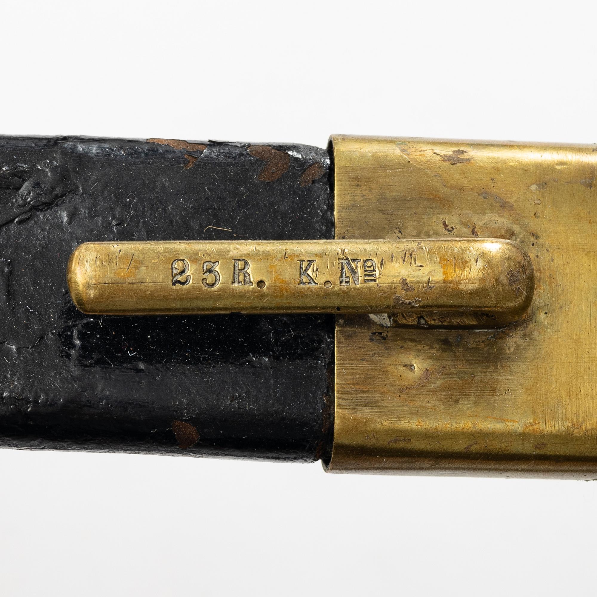 Two Swedish cutlasses 1856 pattern, with scabbards.