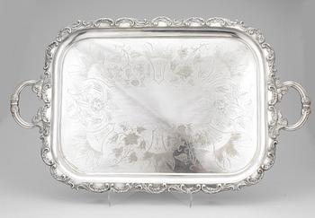 BRICKA, nysilver, omkring år 1900.