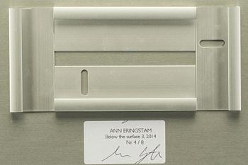 ANN ERINGSTAM, triptyk. "Below the surface 1, 2 och 3", 2014. Signerade Ann Eringstam på etiketter a tergo.