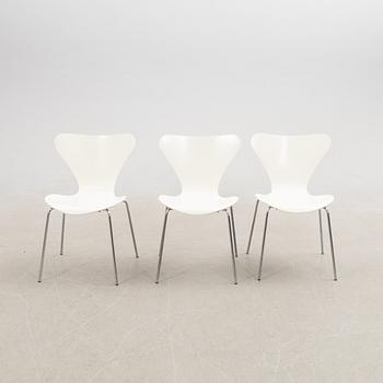 Arne Jacobsen, Chairs 6 pcs, "The Seven" for Fritz Hansen Denmark 1979.