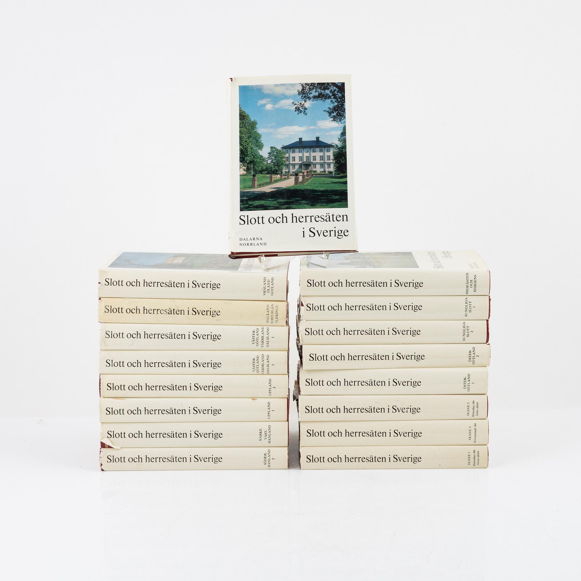 Books, 'Svenska Slott och Herresäten', 17 volumes, Allhems Förlag, Malmö, 1966-71.