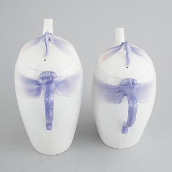 An 20 jugend piece coffee service, "Trollsländan" by Alf Wallander, Rörstrand, around year 1910.