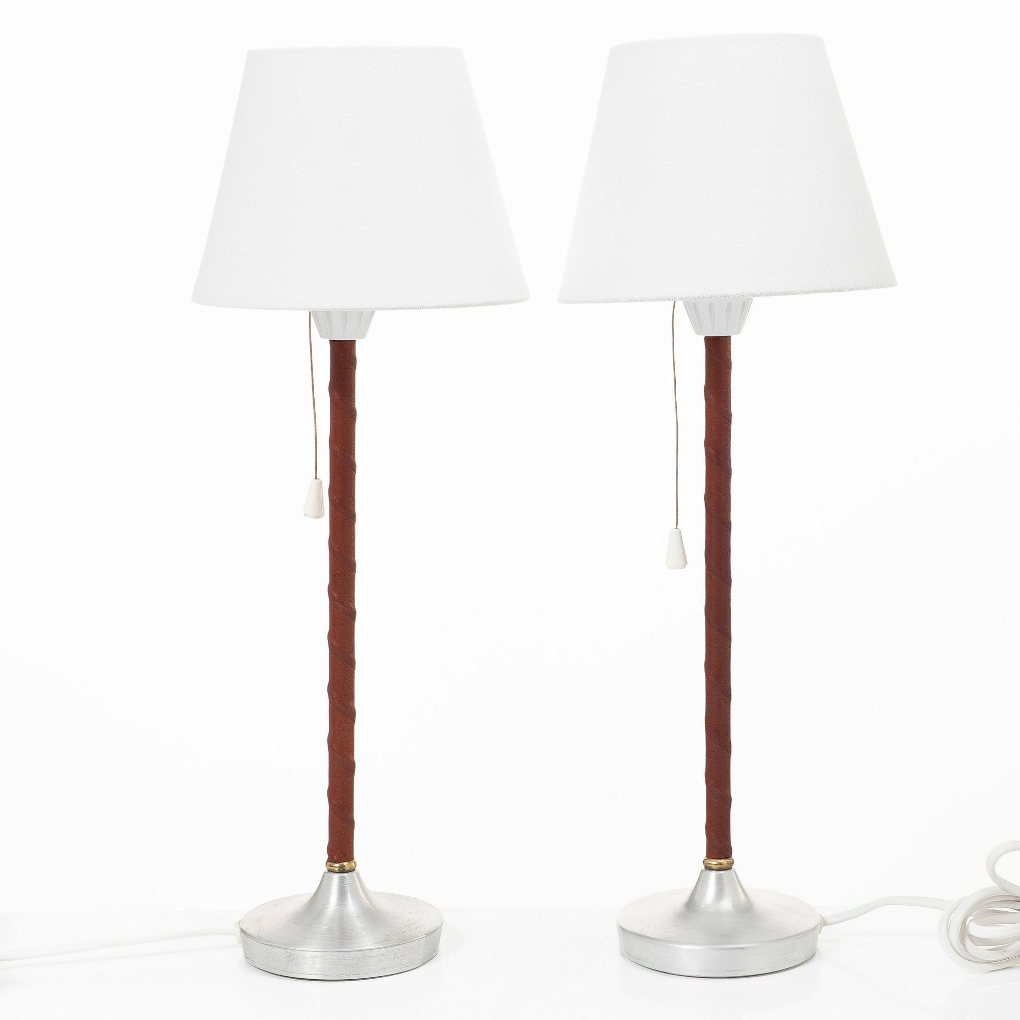 A pair of table lamps, model 15734, Böhlmarks Lampfabrik.