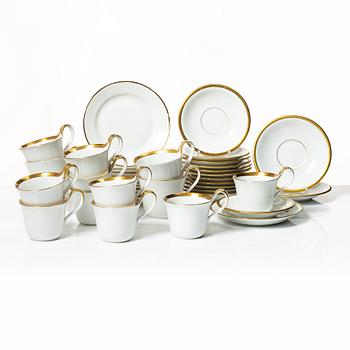 Bing & Grøndahl, A 26-piece porcelain coffee service, Bing & Grøndahl and Royal Copenhagen, Denmark.