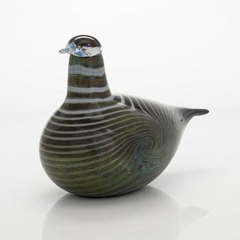 Oiva Toikka, a glass bird signed O. Toikka Nuutajärvi.