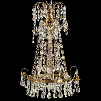 A second half of the 20th century Gustavian style chandelier.