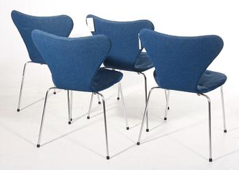 STOLAR, 4 st. "Sjuan". Arne Jacobsen, Fritz Hansen Danmark.