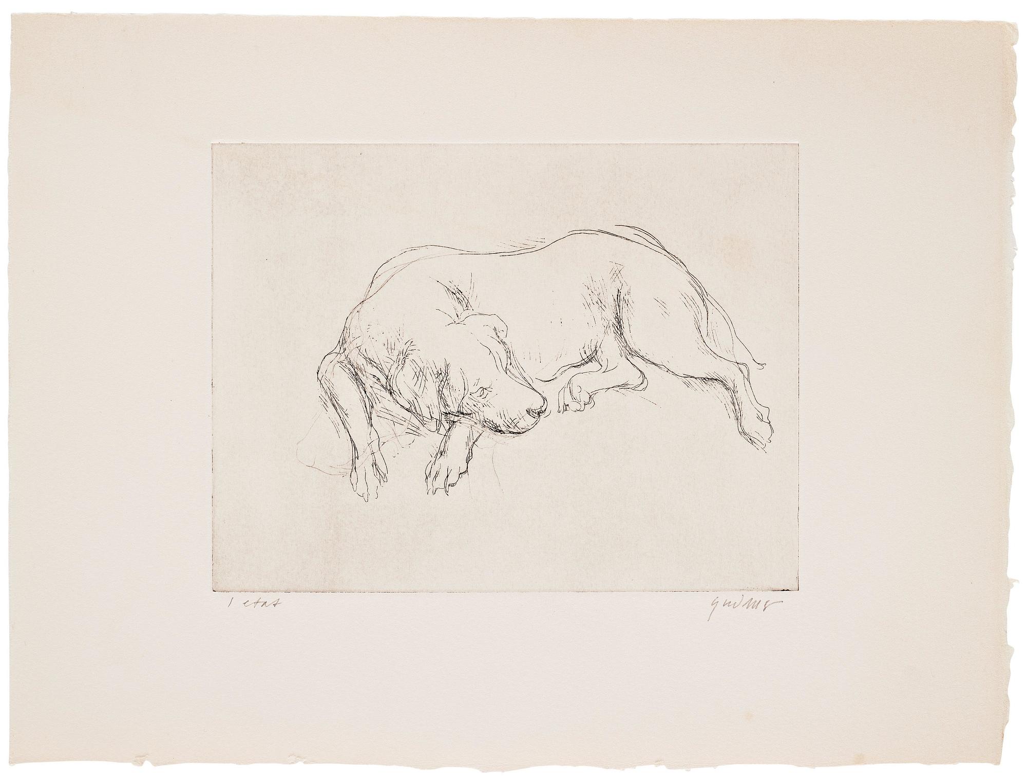 Gudmar Olovson, etching. Signed Gudmar and numbered 1 in pencil.