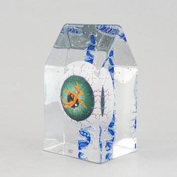 A glass sculpture,, by Kjell Engman, signed and numbered 30/60.