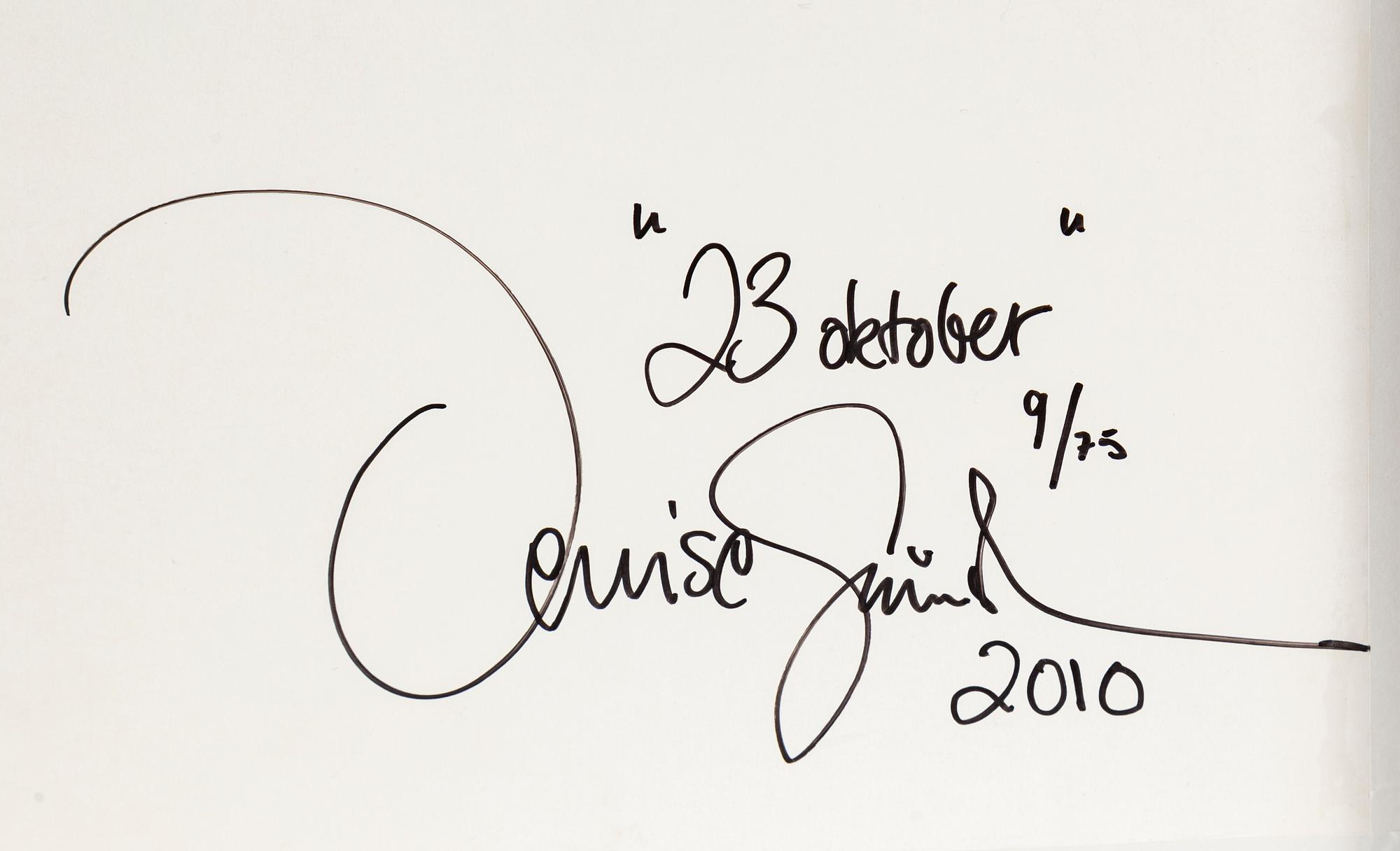 DENISE GRÜNSTEIN, fotografi signerad och numrerad 9/75 a tergo.