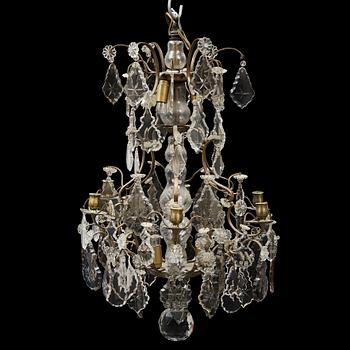 A rococo style chandelier from around year 1900.