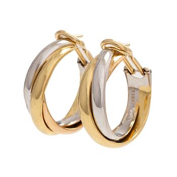 Cartier, örhängen, "Trinity", 18K guld.