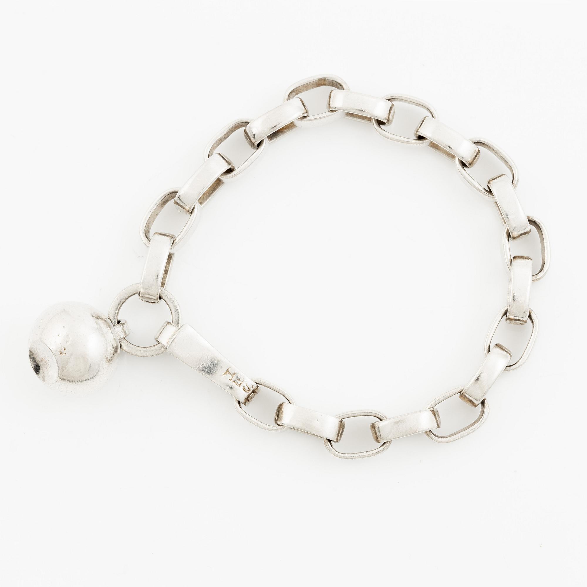 Sven-Erik Högberg, bracelet with charm, silver, Gothenburg 1965.