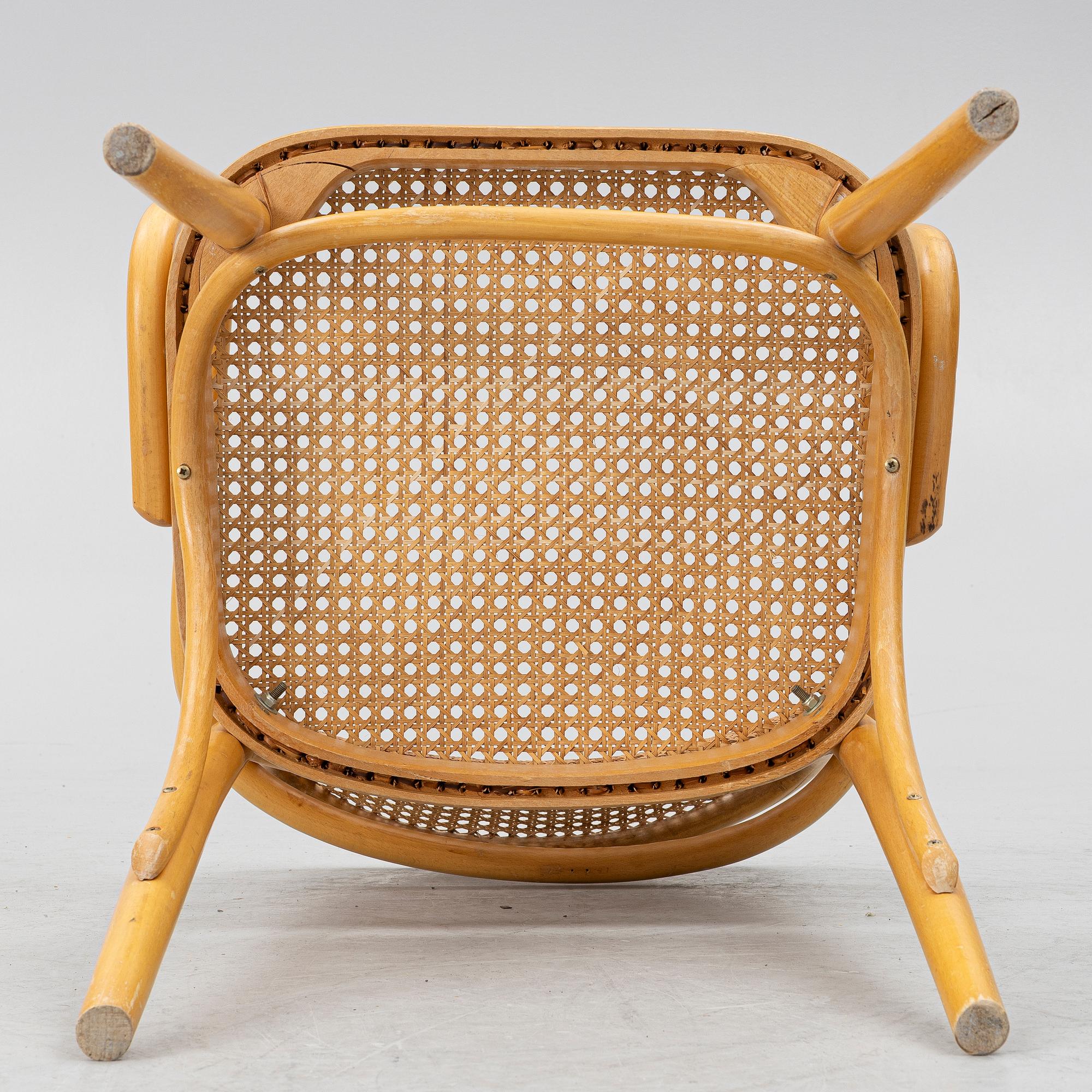 A matched pair of armchairs from Thonet, circa 1900 and late 20th Century.