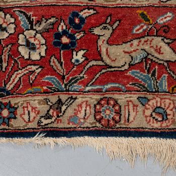 A RUG, an old Qum, figural, Iranian, ca 211-213,5 x 143,5-148 cm.