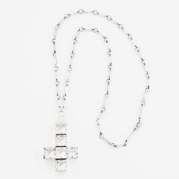 Wiwen Nilsson, a sterlingsilver necklace set with faceted rock crystal, Lund 1938.