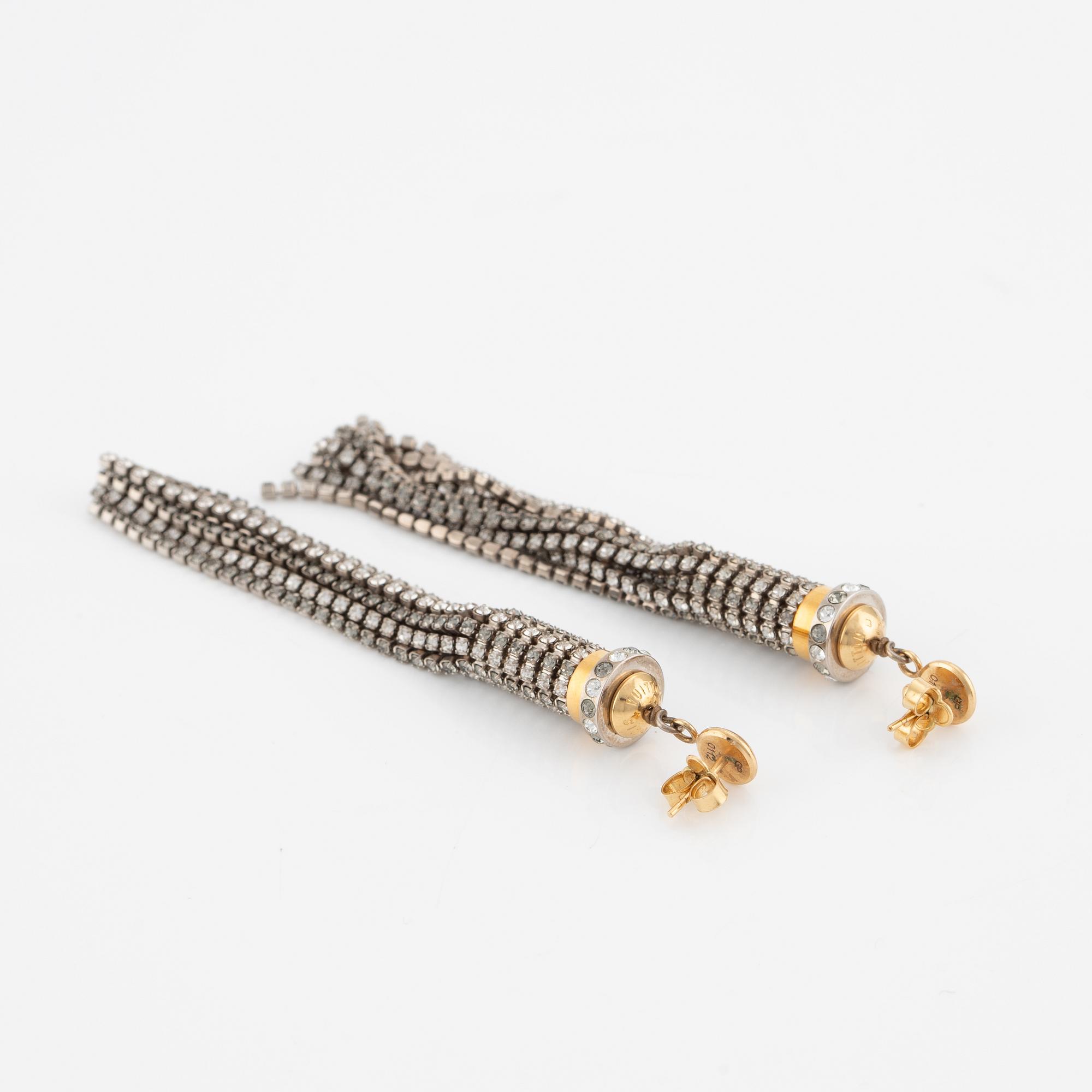 Louis Vuitton, a pair of earrings, "Crystal All that Jazz Dangle Earrings".
