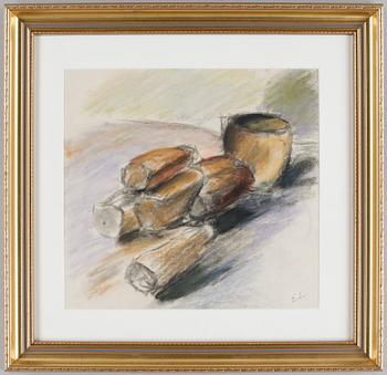 Evert Lundquist · EVERT LUNDQUIST, pastell. Monogramsign.