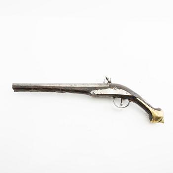 Flintlock pistol 18th century.