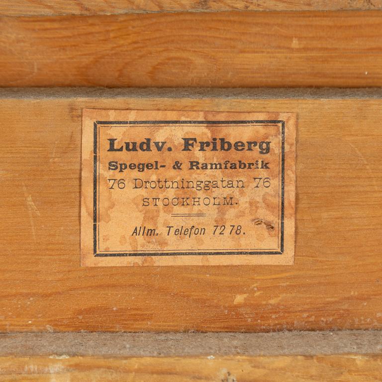 A picture frame, early 20th century, converted into a mirror.