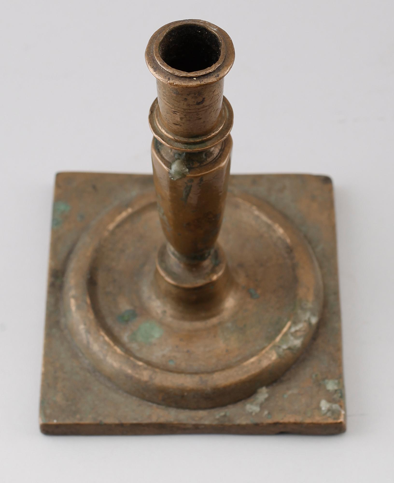LJUSSTAKE, mässing, 1600-/1700-tal.