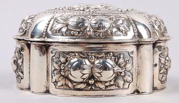 SKRIN, silver, barockstil, svenska importstämplar. 1900-tal.