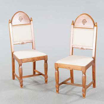 CARL CHRISTIAN CHRISTENSEN, a pair of jugend chairs, signed and dated 1919.