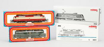 PARTI LOK, Märklin H0 34411, 36602, 3050 och 3153, 1900/2000-tal.