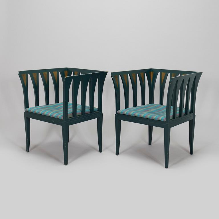 Eliel Saarinen, istuinryhmä, 5 osaa, "Blue suite" Adelta, Finland 1980-luku.