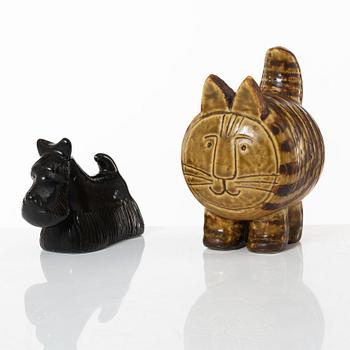 Lisa Larson, a set of six stoneware figurines, Gustavsberg.